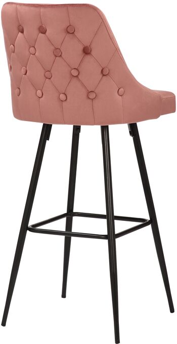 Tabouret de Bar Cardabello Velours Rose 7x52cm 4