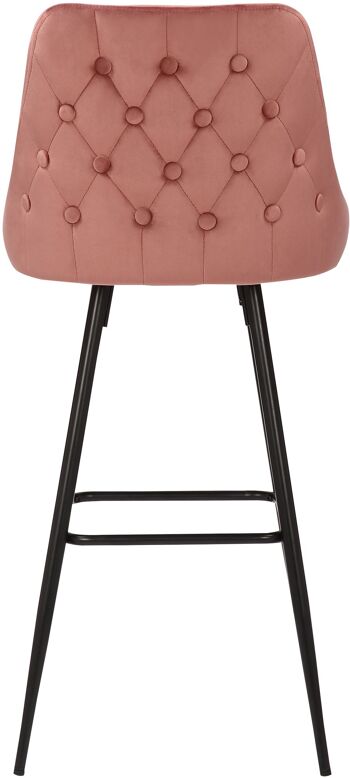 Tabouret de Bar Cardabello Velours Rose 7x52cm 5