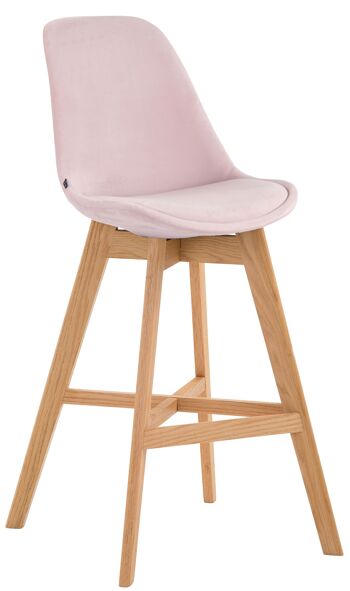 Carpignano Chaise de bureau Velours Rose 6x56cm 1