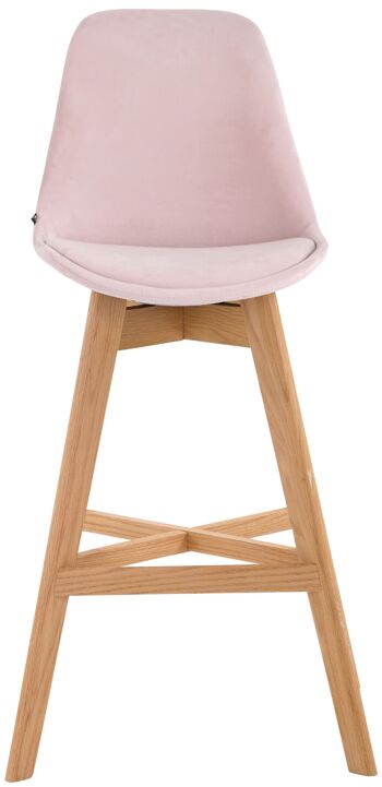 Carpignano Chaise de bureau Velours Rose 6x56cm 2