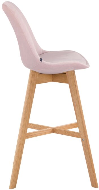 Carpignano Chaise de bureau Velours Rose 6x56cm 3