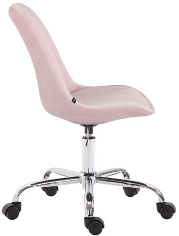 Casafredda Chaise de bureau Velours Rose 11x54cm 2