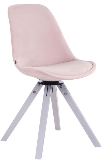 Casciolino Chaise de salle à manger Velours Rose 6x56cm 1