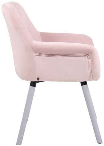 Castagnero Chaise de salle à manger Velours Rose 10x60cm 2