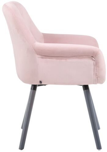 Castagneti Chaise de salle à manger Velours Rose 10x60cm 3