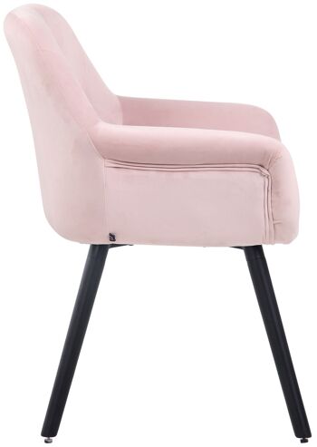 Castagnola Chaise de salle à manger Velours Rose 10x60cm 2