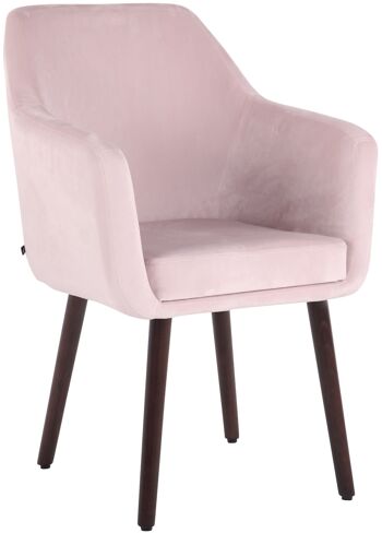 Chaise Castracani Velours Rose 10x58cm 1