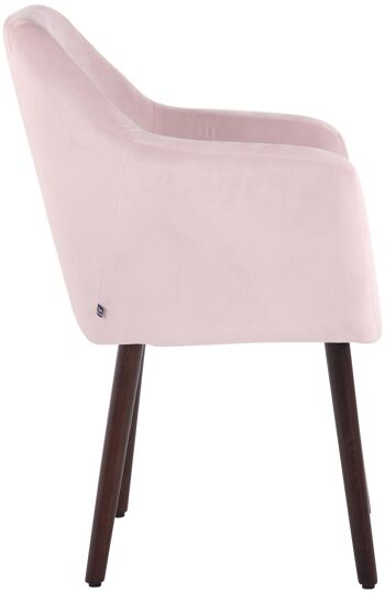 Chaise Castracani Velours Rose 10x58cm 2