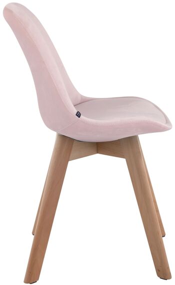 Cerzoccole Chaise de salle à manger Velours Rose 6x55cm 2