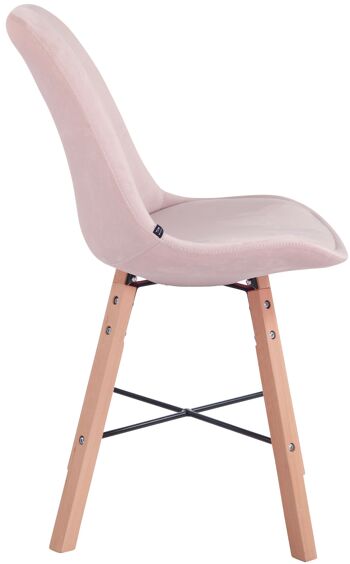 Ciampiello Chaise de salle à manger Velours Rose 6x56cm 2