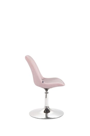 Collelungo Chaise de salle à manger Velours Rose 6x57cm 2