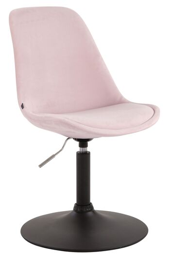 Collemezzo Chaise de salle à manger Velours Rose 6x57cm 1