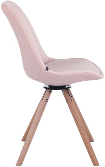 Colleolivo Chaise de salle à manger Velours Rose 6x56cm 3