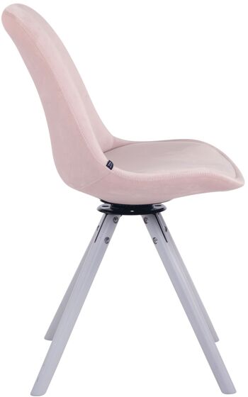 Chaise Collepiano Velours Rose 6x56cm 3