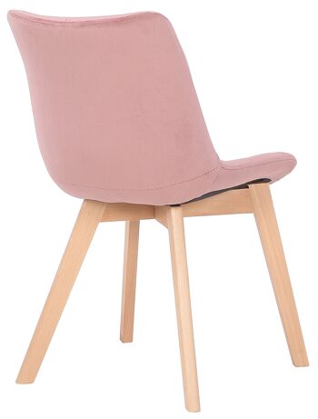 Colleverde Chaise de salle à manger Velours Rose 6x61cm 4