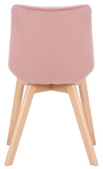 Colleverde Chaise de salle à manger Velours Rose 6x61cm 5