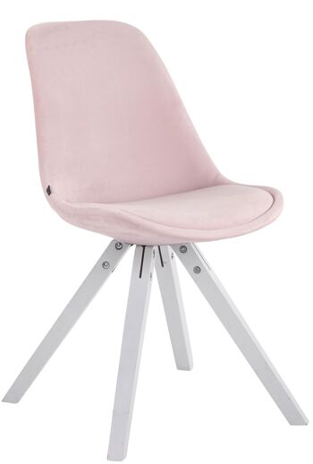 Crocefisso Lot de 4 Chaises Velours Rose 6x56cm 2