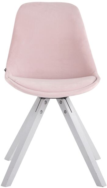 Crocefisso Lot de 4 Chaises Velours Rose 6x56cm 3