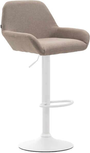 kolymbetra Tabouret de Bar Tissu Taupe 7x52cm 1