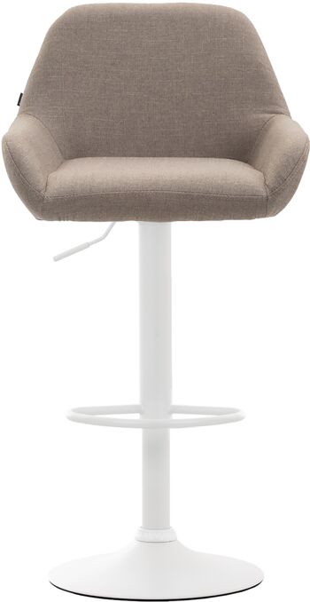 kolymbetra Tabouret de Bar Tissu Taupe 7x52cm 2