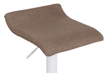 Tabouret de bar Maltignano Tissu Taupe 6x39cm 6