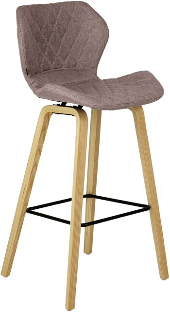 Tabouret Marceltelli Tissu Taupe 10x51cm 1