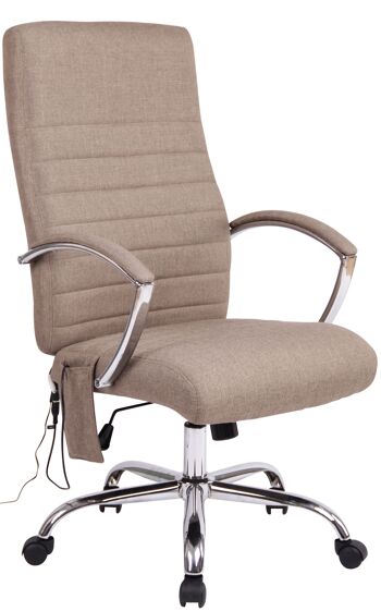 Montelongo Chaise de Bureau Simili Cuir Taupe 19x72cm 1