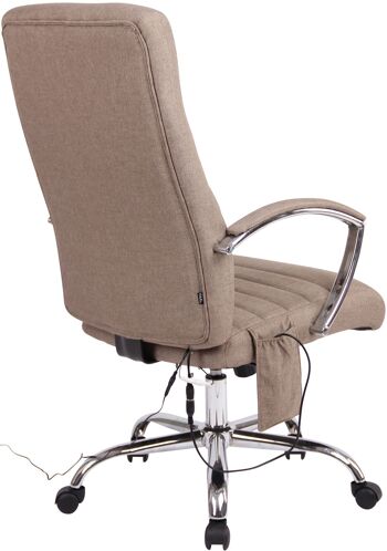 Montelongo Chaise de Bureau Simili Cuir Taupe 19x72cm 4