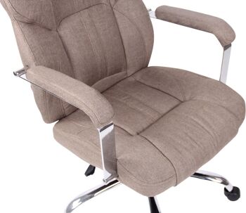 Montemitro Chaise de bureau Cuir artificiel Taupe 17x71cm 6