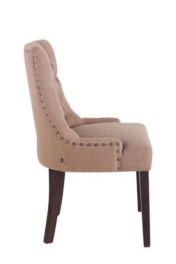 Musuponiti Chaise de salle à manger Tissu Taupe 8x58cm 3