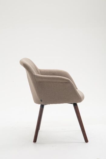 Ortichella Chaise de salle à manger Tissu Taupe 7x62cm 3