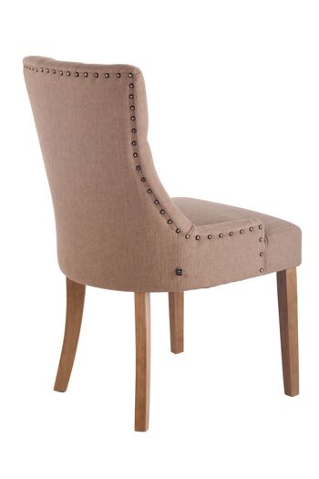 Parlapiano Chaise de salle à manger Tissu Taupe 8x58cm 4