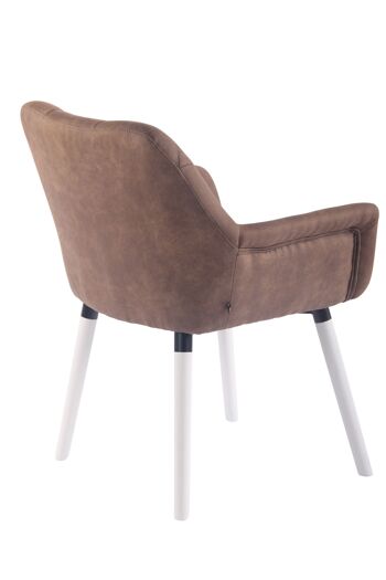 Passignano Chaise de salle à manger Cuir artificiel Taupe 10x60cm 4