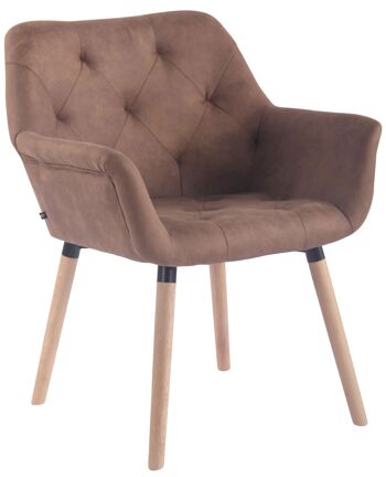 Passoforno Chaise de salle à manger Cuir artificiel Taupe 10x60cm 1