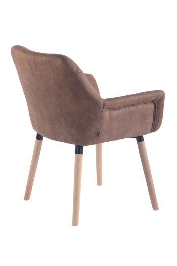 Passoforno Chaise de salle à manger Cuir artificiel Taupe 10x60cm 3