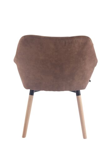 Passoforno Chaise de salle à manger Cuir artificiel Taupe 10x60cm 4