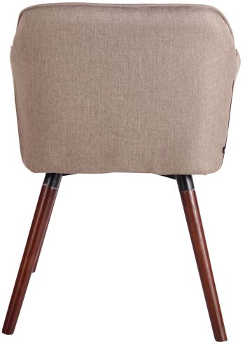 Piandilago Chaise de salle à manger Tissu Taupe 5x59cm 5