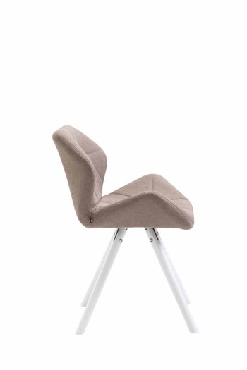 Pratoianni Chaise de salle à manger Tissu Taupe 6x52cm 2