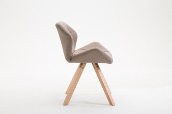 Prestianni Chaise de salle à manger Tissu Taupe 6x52cm 3