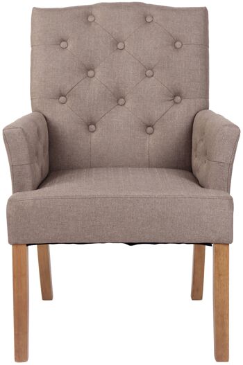 Fauteuil Rondinella Tissu Taupe 11x66cm 2