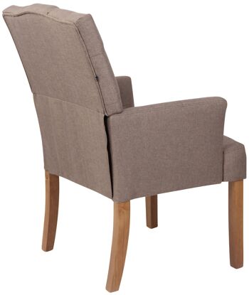 Fauteuil Rondinella Tissu Taupe 11x66cm 4