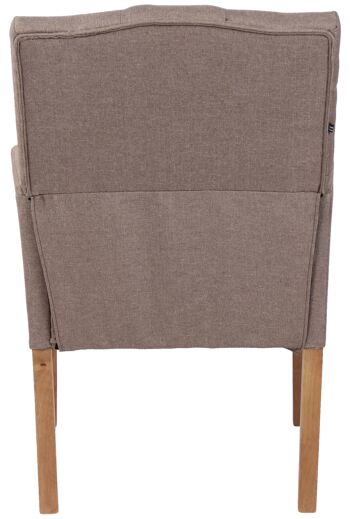 Fauteuil Rondinella Tissu Taupe 11x66cm 5