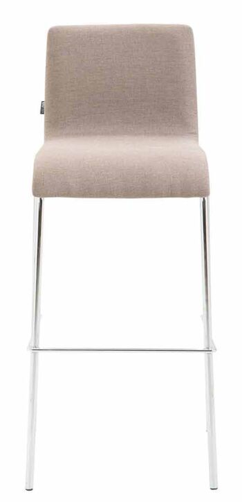 Sant'Oliva Lot de 2 Tabourets de Bar Tissu Taupe 7x45cm 2