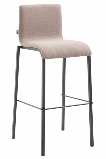 Scalonazzo Lot de 2 Tabourets de Bar Tissu Taupe 7x45cm 1