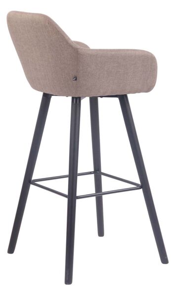 Selvalonga Lot de 2 Tabourets de Bar Tissu Taupe 8x52cm 4