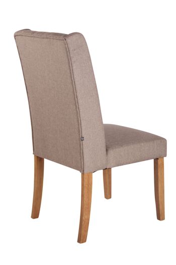 Lot de 2 Chaises Solacciano Tissu Taupe 10x63cm 4