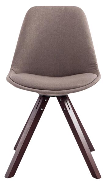 Spinacceto Lot de 4 Chaises visiteurs Tissu Taupe 6x56cm 3