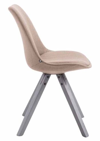 Stampalone Lot de 4 Chaises visiteurs Tissu Taupe 6x56cm 4