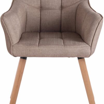 Talvacchia Set van 4 Eetkamerstoelen Stof Taupe 5x59cm