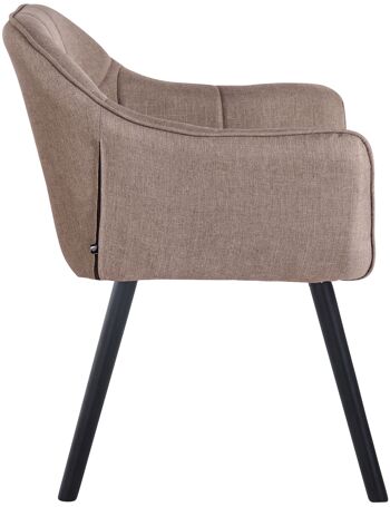 Tartarughe Lot de 4 chaises de salle à manger Tissu Taupe 5x59cm 2